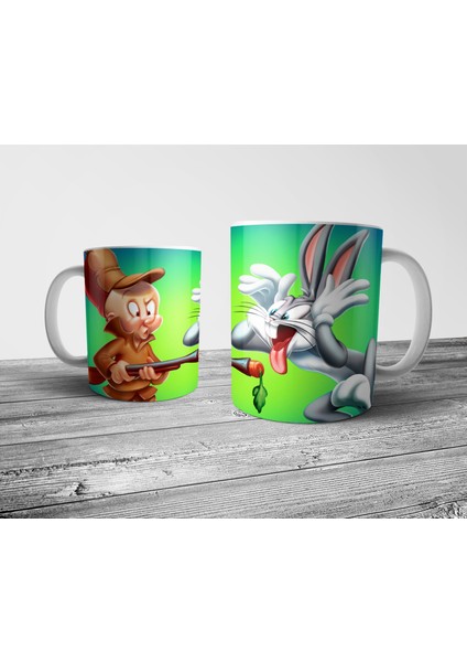 Elmer Fudd Bugs Bunny Kupa Bardak Model 3 fiyatları