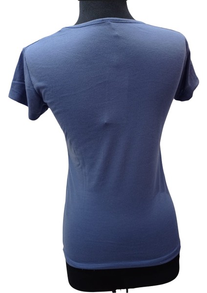 Lacivert Kız Baskılı Kısa Kollu T-Shirt modelleri