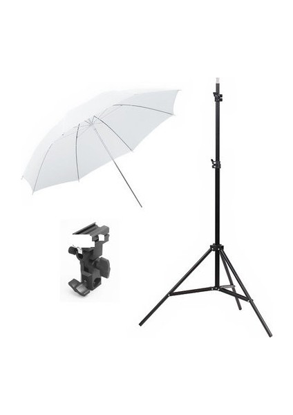 3lü Strobist Set. Işık Ayağı,şemsiye,flaş ve Şemsiye Adaptörü