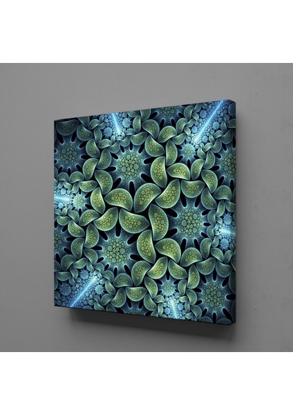 3 Boyutlu Yeşil Çiçek 100X100CM