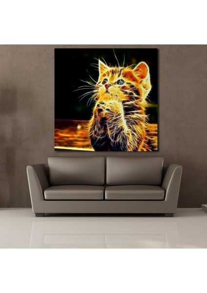 Işıltılı Kedi 150X150CM