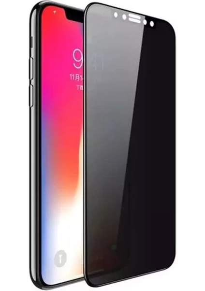 Cepstok Apple iPhone x / Xs Kırılmaz Cam Tam Kaplayan Privacy Hayalet Ekran Koruyucu