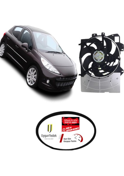 Peugeot 207 Radyatör Fan Motoru 9812028580