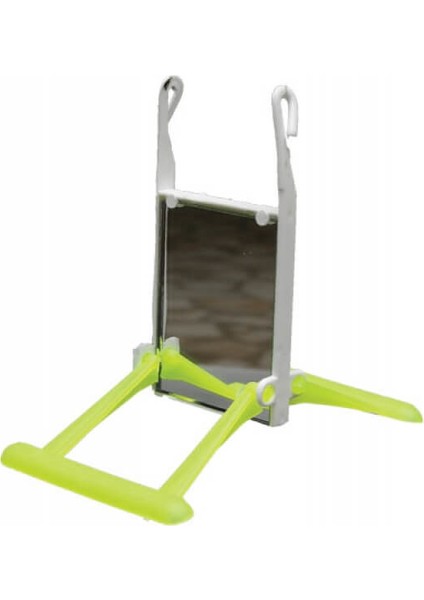 Aynalı Tünekli Dikdörtgen Kuş Salıncağı 8*12*13 cm