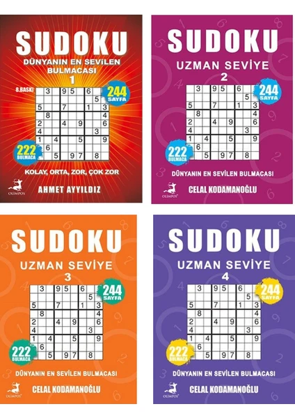 Olimpos Yayınları Sudoku Bulmaca Seti 1-2-3-4