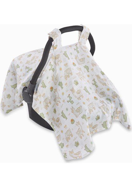 Tinylamb Lama Bambu - Pamuk Müslin Puset Örtüsü 75 x 100 - 0-6 Aylık