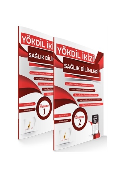 Pelikan Tıp Teknik Yayıncılık 2021 Yökdil Ikizi Sağlık Bilimleri 2 Özgün Deneme Sınavı Dijital Çözümlü - Gürcan Günay