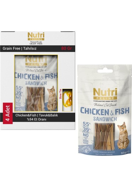 Duck Tahılsız %95 Ördekli Kedi Ödülü 4X50 gr