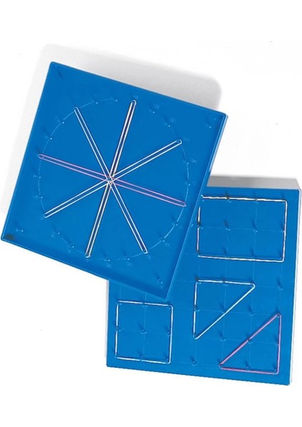 Geometri Tahtası, Çift Yönlü - 16CMX16CM Boyutlarında Matematik Okul Seti