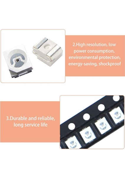 10 Adet - 3528 Smd Led, Elektronik Entegre ve Devreler Için