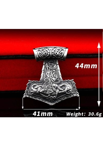 Titanyum Alaşım Paslanmaz Saf Çelik Nordic Viking Thor Kolye