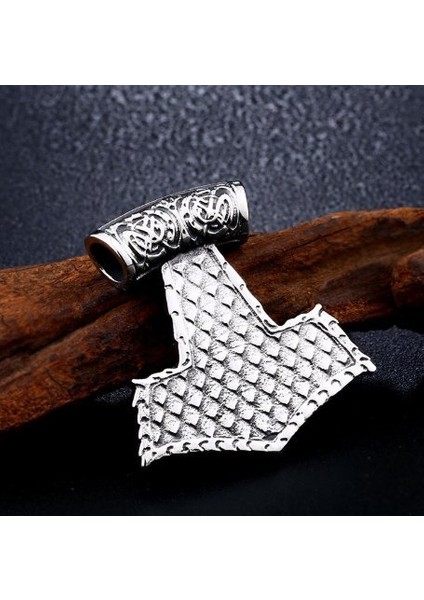 Titanyum Alaşım Paslanmaz Saf Çelik Nordic Viking Thor Kolye