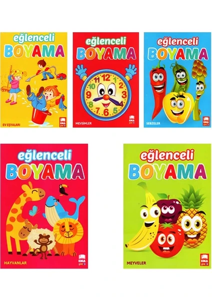 Ema Çocuk +2 Yaş Eğlenceli Boyama 5 Kitap