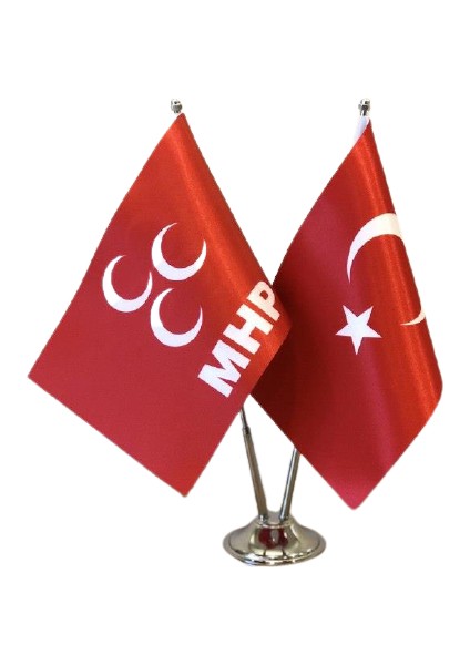 Mhp Masa Bayrağı 2'li Set