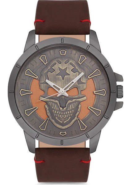 2204 Iskelet Desenli Kayışlı Erkek Kol Saati