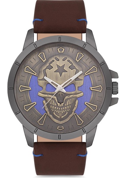 2204 Iskelet Desenli Kayışlı Erkek Kol Saati
