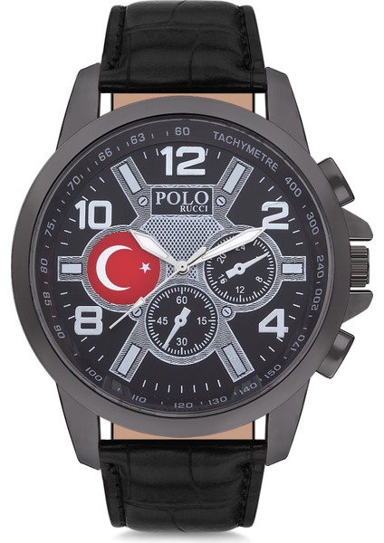 2180 Bayrak Desenli Kayışlı Erkek Kol Saati
