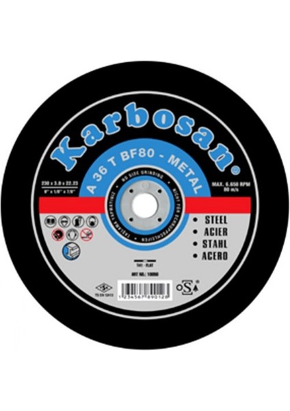 Metal Kesici Taş 230 x 3, 0 x 22 mm