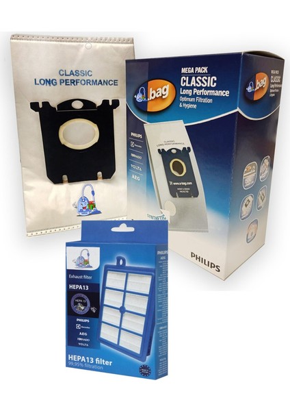 Philips Uyumlu FC8910-FC8919 Homehero Mega 12'li Paket Toz Torbası + Hepa Filtre