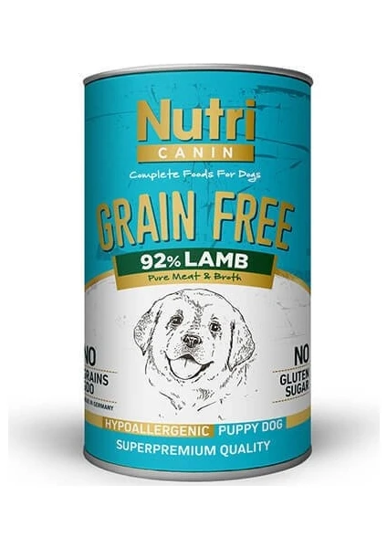 Nutri Canin Tahılsız Puppy Kuzu Etli Köpek Konservesi 400 gr