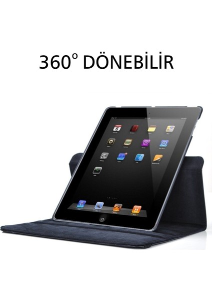 Samsung Galaxy Tab S2 T715 Dönebilen Stantlı Tablet Kılıfı - Pembe