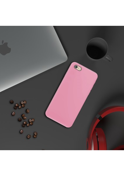 Apple iPhone 6 Ince Mat Silikon Kılıf Pembe modelleri