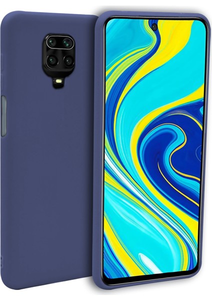Xiaomi Redmi Note 9 Pro Max Ince Mat Silikon Kılıf Lacivert
