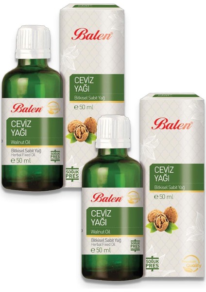 Ceviz Yağı Soğuk Pres 50 ml x 2'li