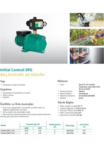 Wılo Control Spg 9-45 Fluid Kont. Hidrofor 4 Kat-10 Daire