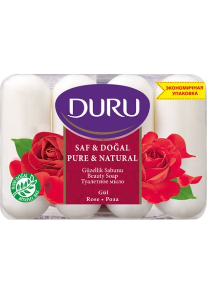 Güzellik Sabunu Saf&doğal Gül 4X70 G