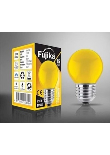 Fujika 15 Watt Renkli Gece Lambası Ampulü Sarı Renk