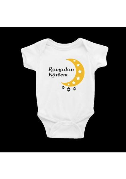 Ramazan Ayı - Ramazan Kareem - Hayırlı Ramazanlar Baskılı Bebek Zıbını