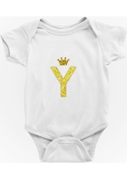 Unisex Bebek Beyaz Y Yarfi Baskılı Zıbını