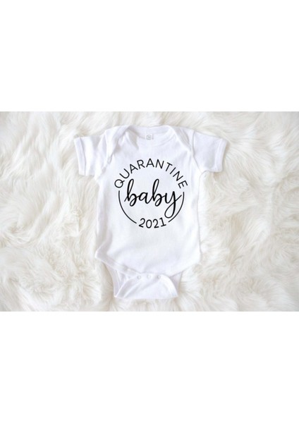 Quarantine Baby Baskılı Bebek Zıbını
