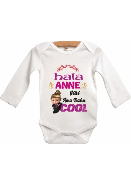 Hala Anne Gibi Ama Daha Cool Patron Bebekli Zıbın Body
