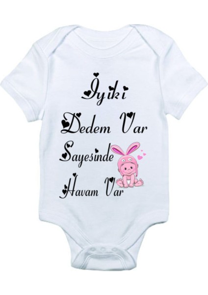 Bebek Iyi Ki Dedem Var Baskılı Zıbın Body