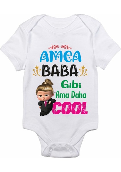 Kız Patron Bebek Baskılı Body Zıbın