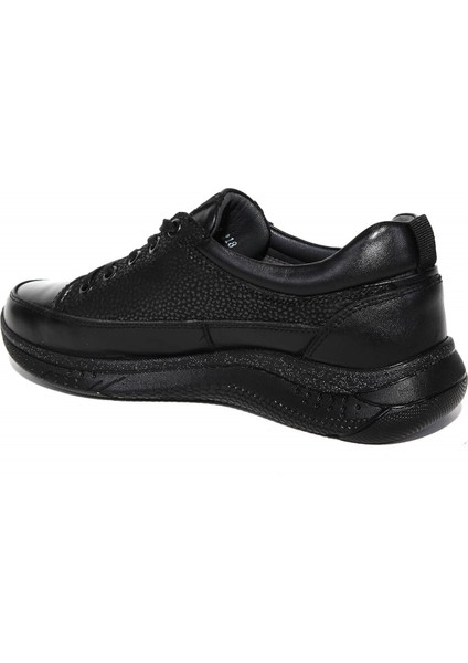 27901 Kadın Siyah Deri Comfort Ayakkabı modelleri