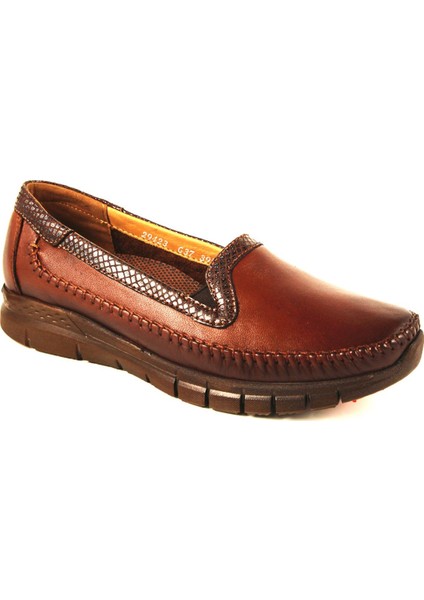 29423 Kadın Taba Deri Comfort Ayakkabı