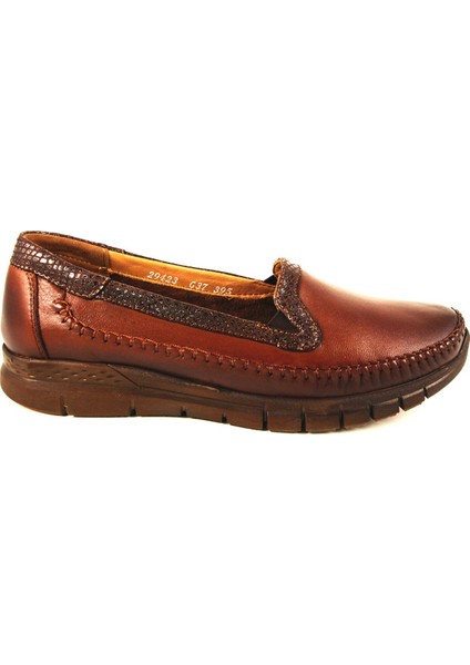 29423 Kadın Taba Deri Comfort Ayakkabı