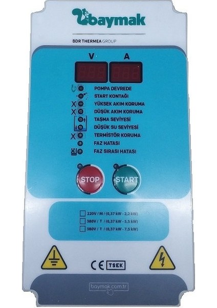 Mekanik Pano 1x(0,37-1,85) Kw Monofaze 220V