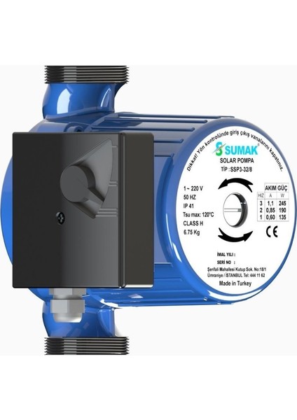 Ssp3-25/4 Sir. Pompası 130 mm - 1'' - 220 V