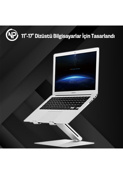 Npo STD6081SAÇI Ayarlı Ergonomik 11"-17" Masaüstü Notebook Stand