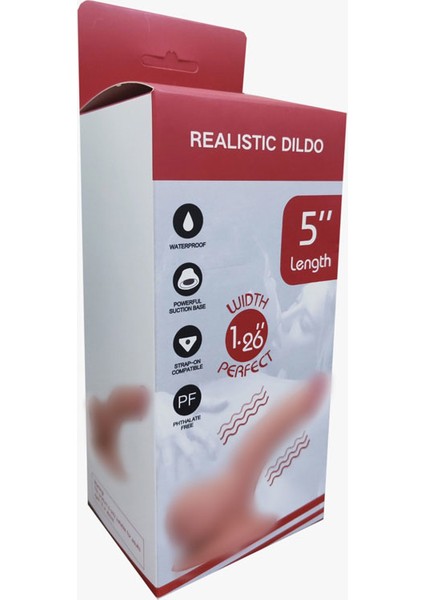 13 cm Gerçekçi Vantuzlu Realistik Penis Anal Vajinal Dildo