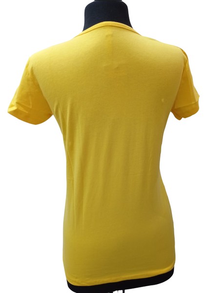 Sarı Baskılı Kısa Kollu T-Shirt modelleri