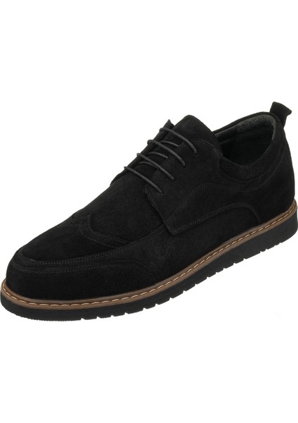 45 - 46 - 47 - 48 - 49 - 50 AB1386 Siyah Süet Çift Katlı Termo Taban Büyük Numara Dana Derisi Rahat Geniş Kalıp Üst Kalite Erkek Spor Ayakkabı