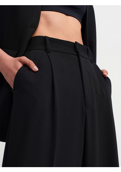 7954 Yüksek Bel Pantolon-Siyah fırsatları