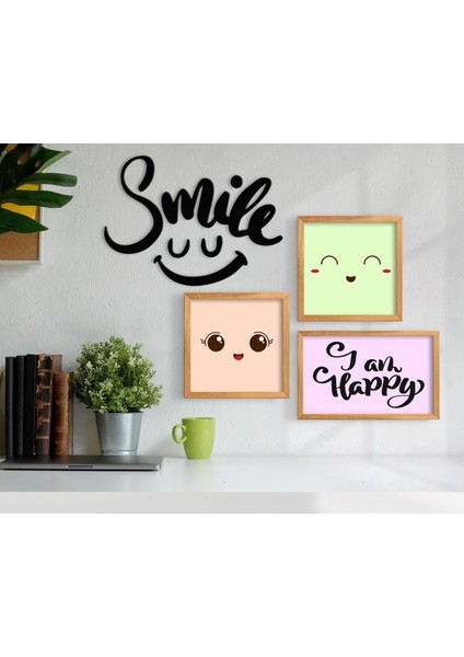 Gift Dekoratif 3’lü Retro Ahşap Tablo ve Konsept Duvar Dekoru-2