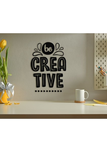 Gift Yaratıcı Ol Ahşap Duvar Yazısı-1