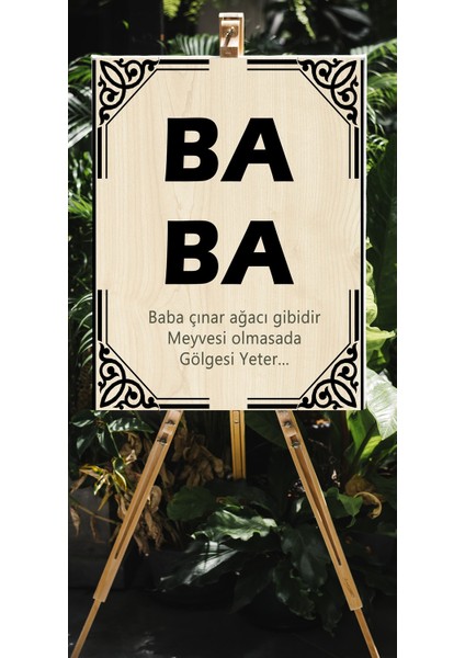 Babalara Özel Baba Ahşap Tablo fiyatları